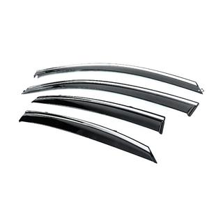 Window Deflectors with Chrome Trim Niken Luxury (4 pcs) Hyundai Accent 2017-2023 photo 2