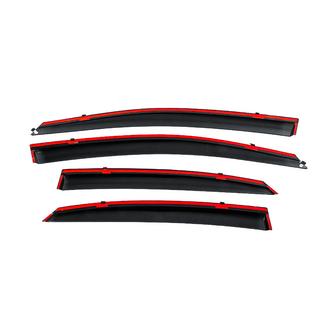 Window Deflectors with Chrome Trim Niken Luxury (4 pcs) Hyundai Accent 2017-2023 photo 4