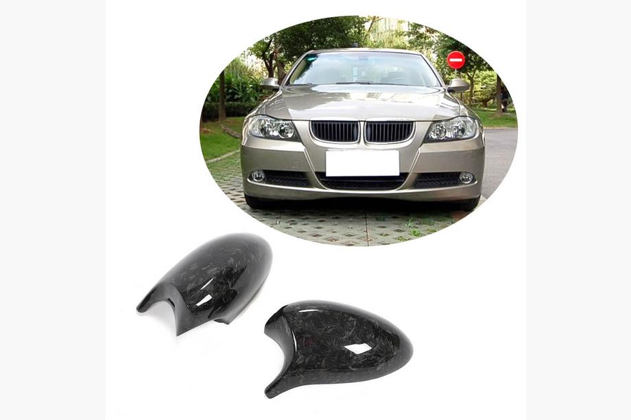 BMW 3 Series E90/E91 2005-2011 Mirror Covers V1 (for E90/E91 2005-2008, E92/E93 2006-2009, Carbon) Photo 1
