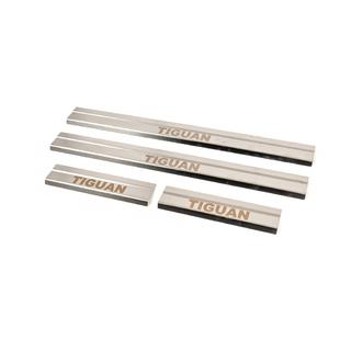 Carmos Door Sill Protectors (4 pcs, Stainless Steel) Volkswagen Tiguan 2007-2016 photo 2