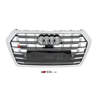 Front Grille SQ-Style (2017-2020, black with chrome) Audi Q5 2017-2025 photo 1