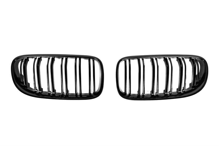 BMW 3 Series E92/E93 2006–2013 M-Look Kidney Grilles (for 2010-2013, Gloss Black) Photo 3