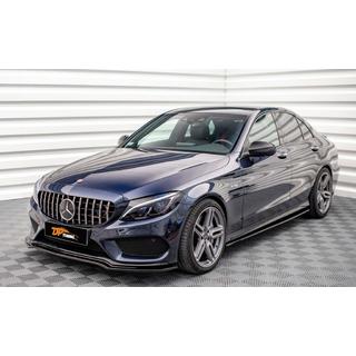 Front bumper lip DPT V2 (2014-2018, for AMG-Line only, gloss black) Mercedes C-сlass W205 2014-2021 photo 1