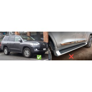 Front Mud Flaps (2 pcs, for side skirts without lighting) Toyota Land Cruiser 200 2007-2021 photo 2