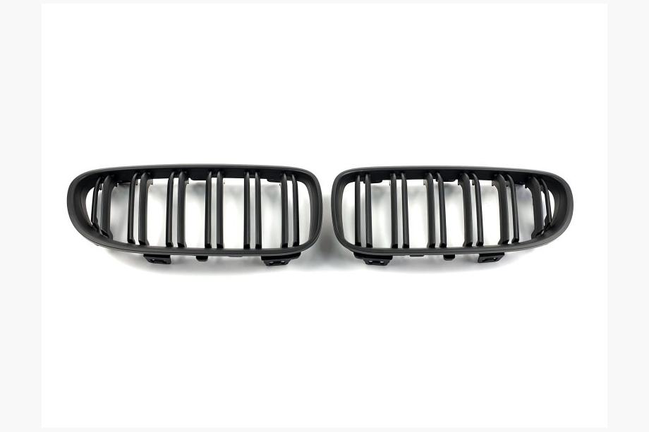 BMW 3 Series E92/E93 2006–2013 M-Look Kidney Grilles (for 2010-2013, Matte Black) Photo 4