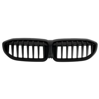 Kidney Grilles 1 Bar (2018-2022, Black Matte) BMW 3 Series G20/G21 2018- photo 2
