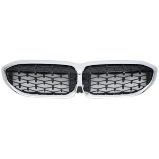 Diamond Black Kidney Grilles (2018-2022, Chrome Trim) BMW 3 Series G20/G21 2018- photo 2