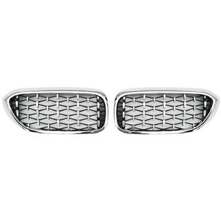 Diamond Silver V1 Grille Inserts (2017-2020, Chrome Trim) photo 2