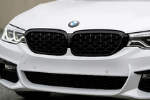 BMW 5 Series G30/G31 2017–2023 Diamond Black V1 Kidney Grilles (2017-2020, black trim) photo 1