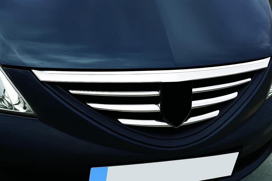 Dacia Logan I 2008-2012 Stainless Steel Grille Covers Carmos - Turkish Stainless Steel Image