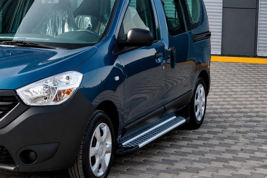 Renault Dokker 2013-2022 Side Steps Allmond Grey (2 pcs, Aluminum) Image