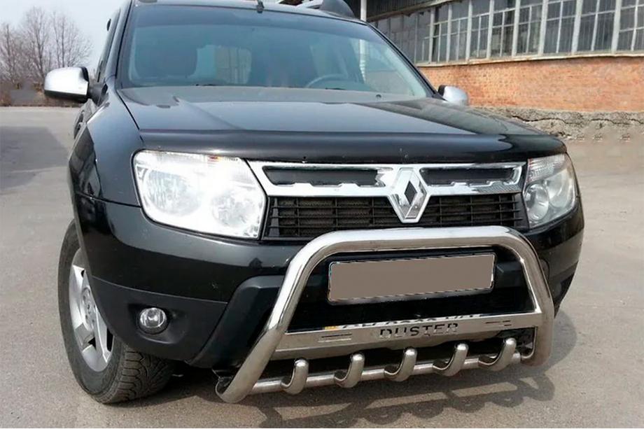 Dacia Duster 2008-2018 Bull Bar with Inscription WT004 (Stainless Steel) Photo 6