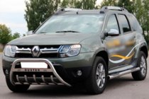 Renault Duster 2008–2017 Side tubes with inserts (2 pcs, stainless steel) photo 1