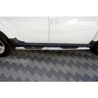 Side tubes with inserts (2 pcs, stainless steel) Dacia Duster 2008-2018 photo 1