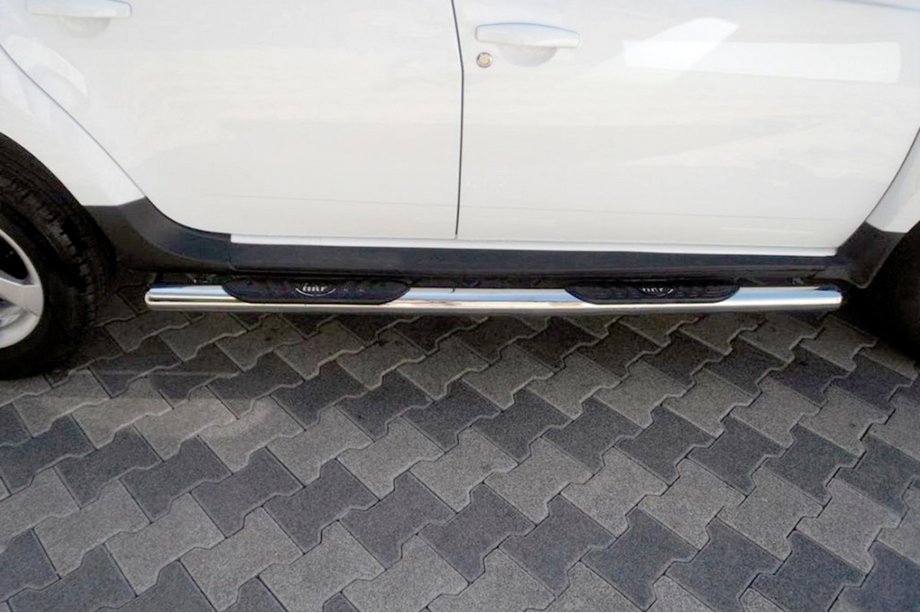 Dacia Duster 2008-2018 Side tubes with inserts (2 pcs, stainless steel) Image