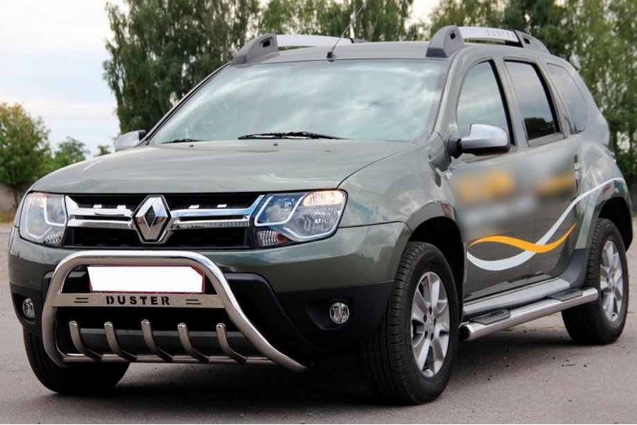 Dacia Duster 2008-2018 Side tubes with inserts (2 pcs, stainless steel) Photo 2