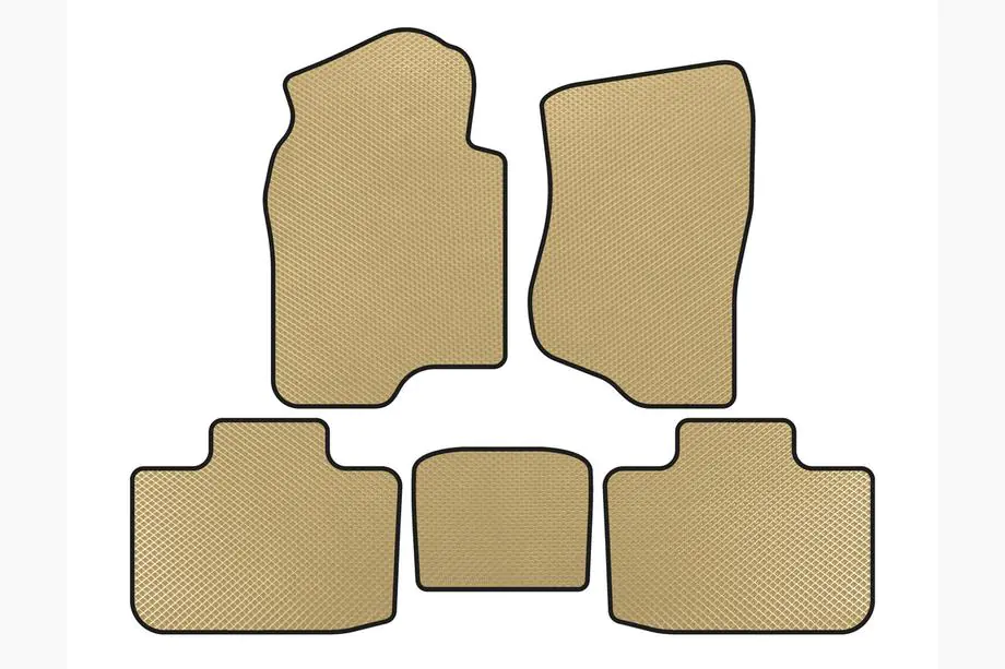 Cadillac Escalade 2007-2014 EVA Floor Mats (2 Rows, Beige) Photo 1