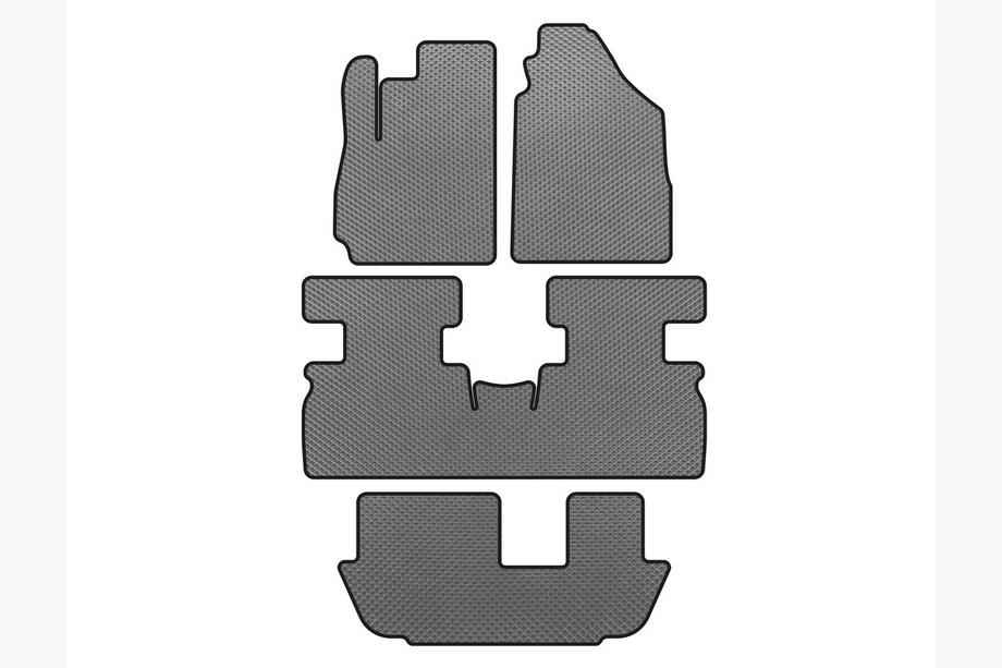 Jetour X70 2018- EVA Floor Mats (3 Rows, Gray) Image