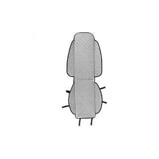 Seat cover (1 pc, light grey with grey stitching) photo 1