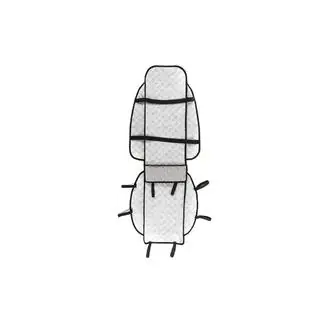 Seat cover (1 pc, light grey with grey stitching) photo 3