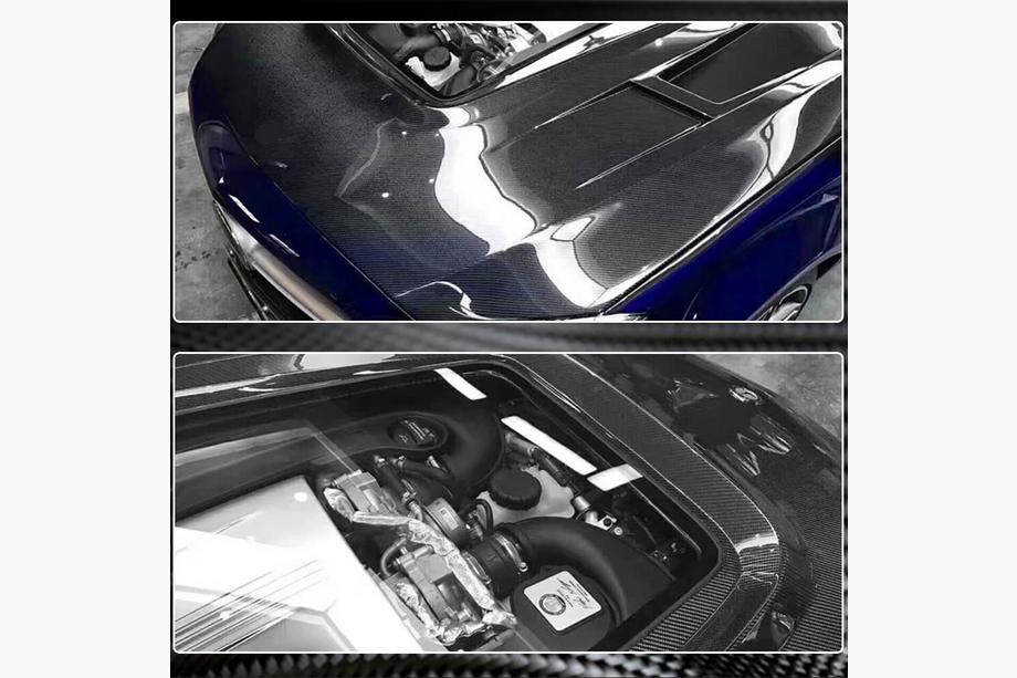 Mercedes C-class W205 2014-2021 Hood V2 (Carbon) Photo 4