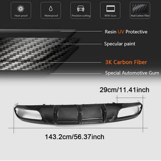 Rear Bumper Diffuser V1 for Coupe/Cabriolet C63 AMG 2015-2019 Carbon photo 2