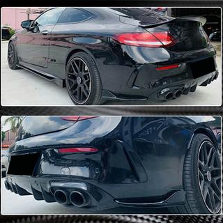 Rear Bumper Extensions V2 (for Coupe/Cabriolet AMG-Line / C43 AMG 2015-2019, Carbon) photo 4