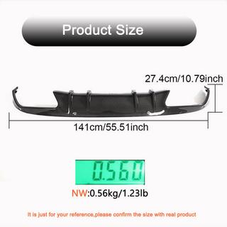 Rear Bumper Diffuser (for SD Base 2015-2019, Carbon) photo 4