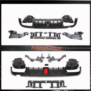 Rear bumper diffuser with exhaust tips (for SD C43 AMG 2015-2019, Carbon) photo 4