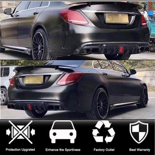 Rear bumper diffuser with exhaust tips (for SD C43 AMG 2015-2021, Carbon) photo 2