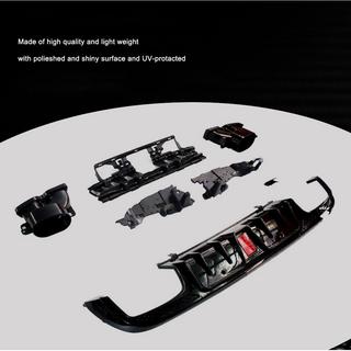 Rear bumper diffuser with exhaust tips (for SD C43 AMG 2015-2021, Carbon) photo 3