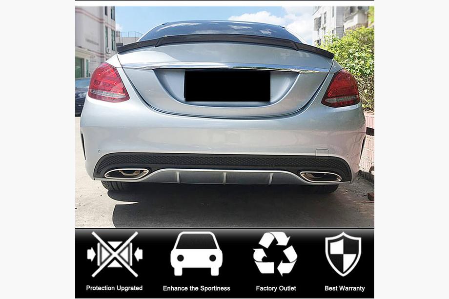 Mercedes C-class W205 2014-2021 Spoiler V9 (for SD 2015-2019, Carbon) Photo 2