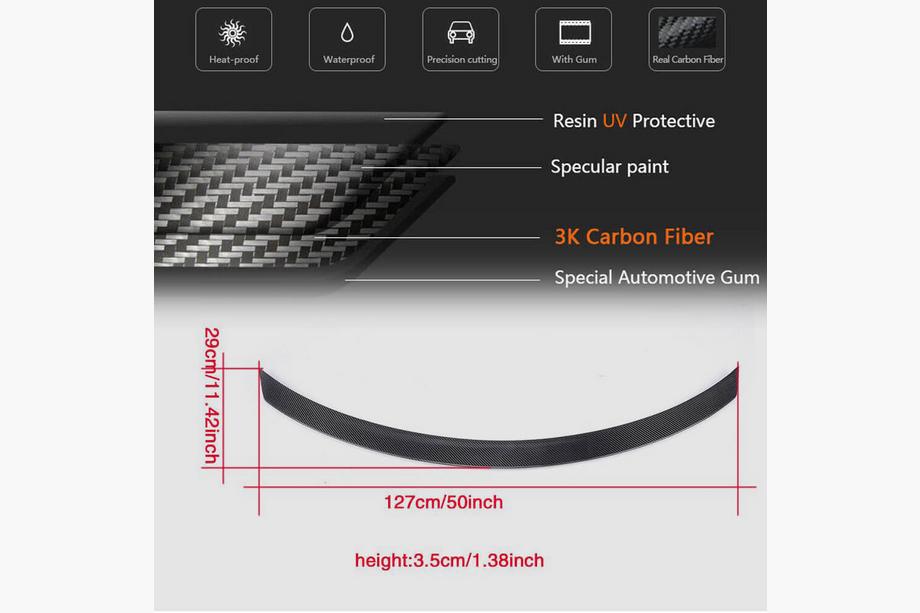 Mercedes C-class W205 2014-2021 Spoiler V10 (for SD 2015-2019, Carbon) Photo 5