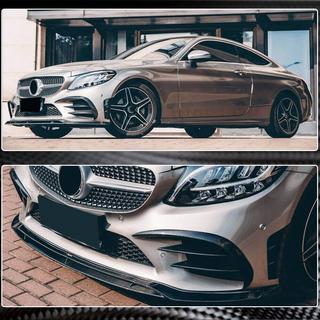 Front Bumper Lip V1 for C43 AMG 2019-2021 Carbon photo 4