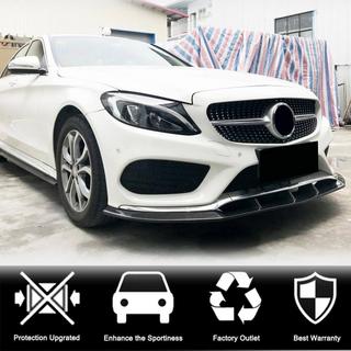 Front Bumper Lip V3 for C43 AMG 2015-2019 Carbon Mercedes C-class W205 2014-2021 photo 2