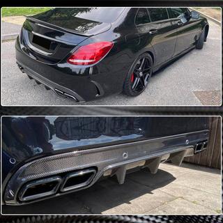 Rear Bumper Diffuser for SD C43/C63 AMG 2015-2019 Carbon photo 4