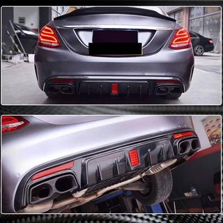 Rear Bumper Diffuser V2 for SD C43/C63 AMG 2015-2019 Carbon photo 1