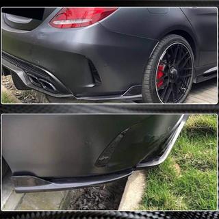 Rear Bumper Flap Covers for SD C43/C63 AMG 2015-2019 Carbon photo 4