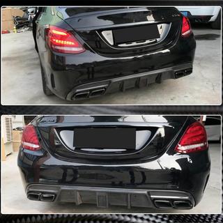 Rear Bumper Diffuser V3 for SD C43/C63 AMG 2015-2019 Carbon photo 3