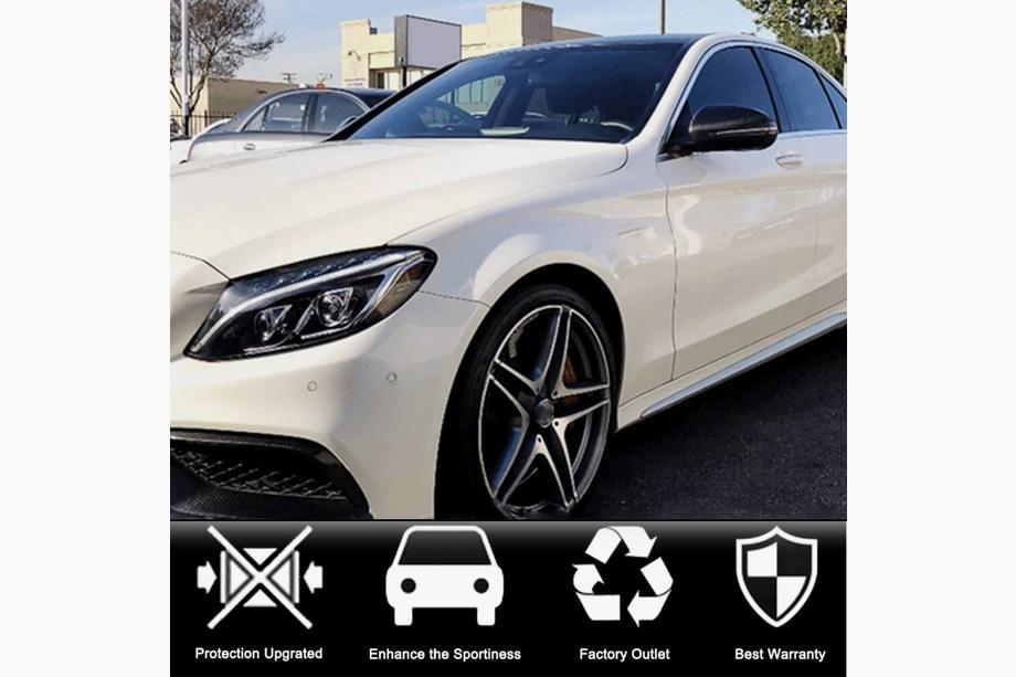 Mercedes C-class W205 2014-2021 Mirror Covers V2 (Carbon) Photo 2