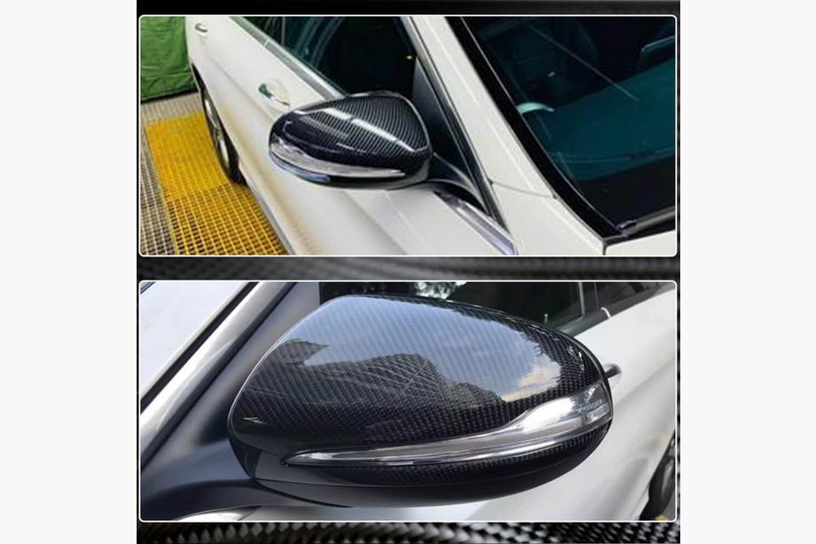 Mercedes C-class W205 2014-2021 Mirror Covers V2 (Carbon) Photo 3