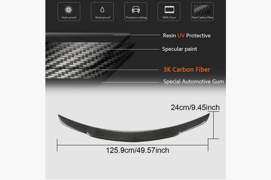 Mercedes C-class W204 2007-2015 Spoiler SD V3 (Carbon) Photo 5