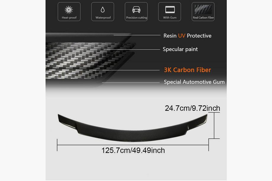 Mercedes C-class W204 2007-2015 Spoiler SD V4 (Carbon) Photo 5