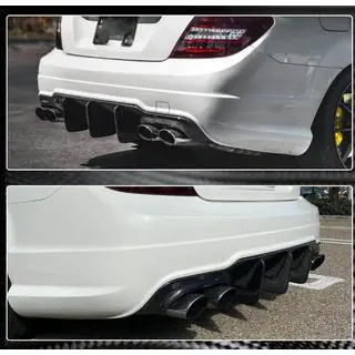 Rear Bumper Diffuser Spoiler for C63 AMG 2012-2014 Carbon photo 3