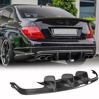 Rear Bumper Diffuser V1 for AMG SD 2008-2011, Carbon photo 1