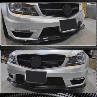 Front Bumper Lip V2 Overlay (for AMG 2012-2014, Dry Carbon) photo 3