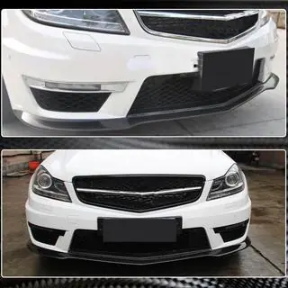 Front Bumper Lip V2 Overlay (for AMG 2012-2014, Dry Carbon) photo 4