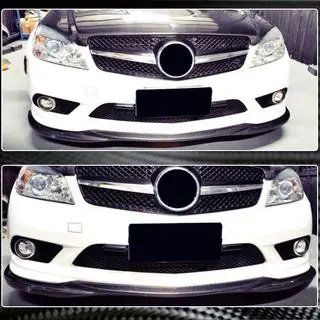 Front Bumper Lip Spoiler (for AMG-Line 2008-2011, Carbon) photo 3