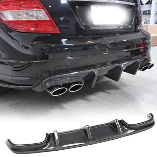 Rear Bumper Diffuser V2 (for AMG SD 2008-2011, Carbon) photo 1