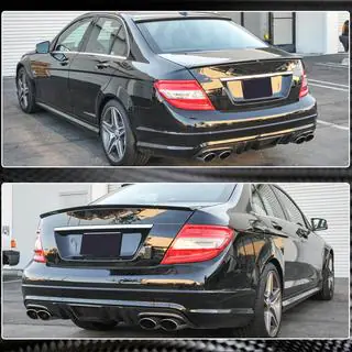 Rear Bumper Diffuser V4 (for AMG SD 2008-2011, Carbon) photo 4
